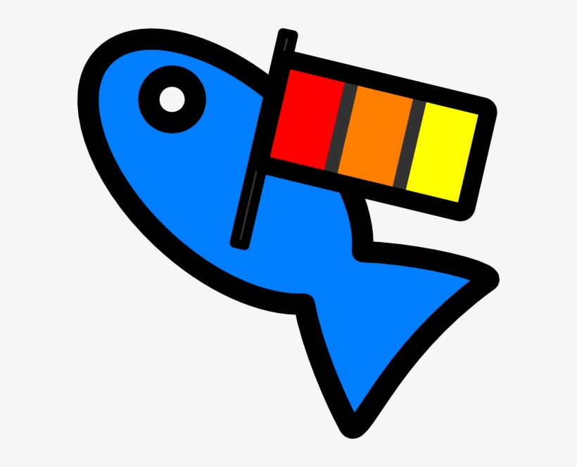 How To Set Use Fish Carrying Flag Svg Vector, transparent png download