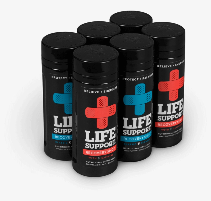 Life Support Mixed Pack - Life Support Hangover Cure, Red Label, 3.4 Oz, transparent png download