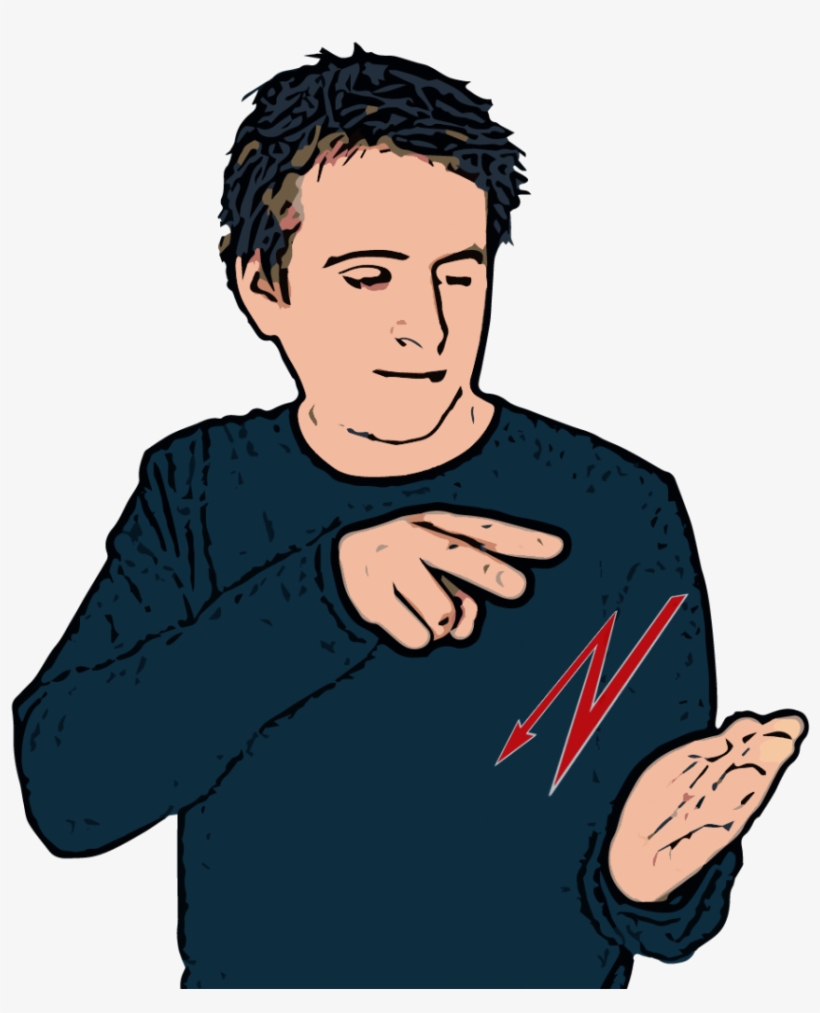 Secondary Hand Held Open With Palm Facing Signer - Bsl Sign For Read, transparent png download