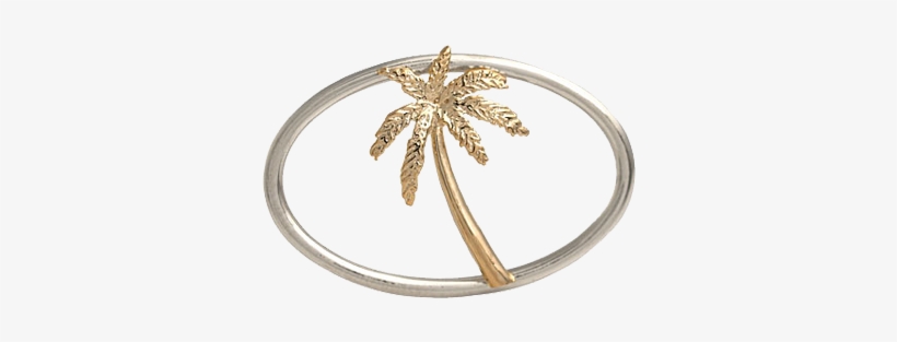 Palm Tree In Open Oval Topper - Bangle, transparent png download