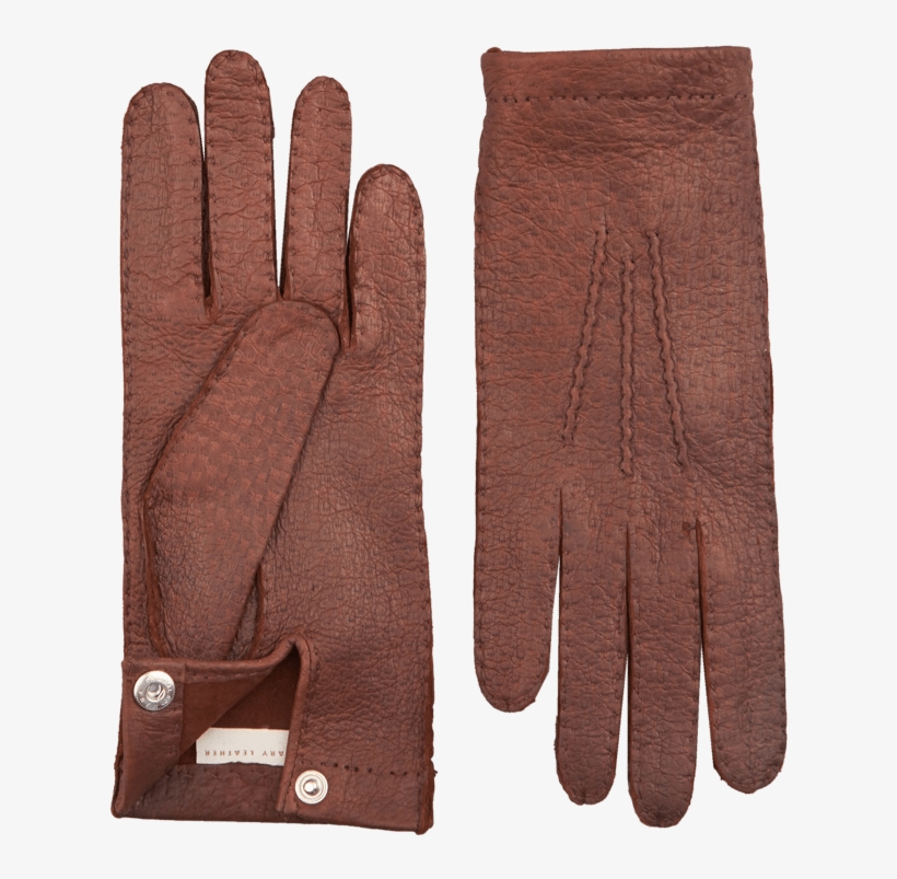 Siena Drak Brown Peccary Unlined Palm Button Gloves - Suede, transparent png download