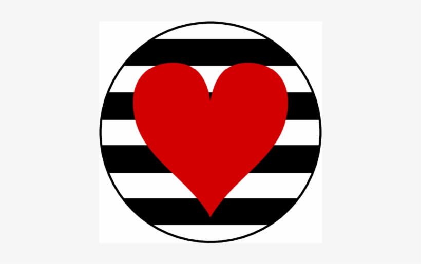 Gift Labels Templates - Striped Heart, transparent png download