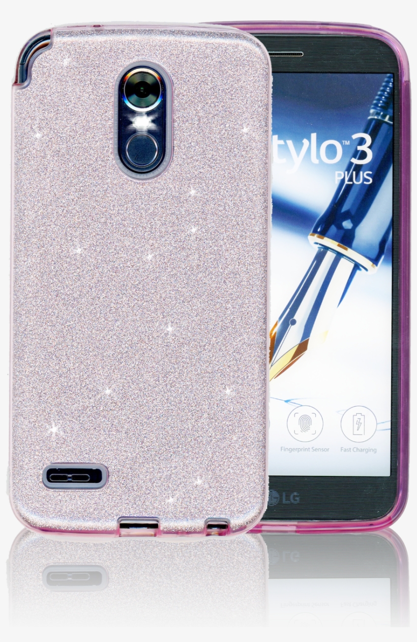 Lg Stylo 3 Mm Glitter Hybrid Rose Gold - Smartphone, transparent png download