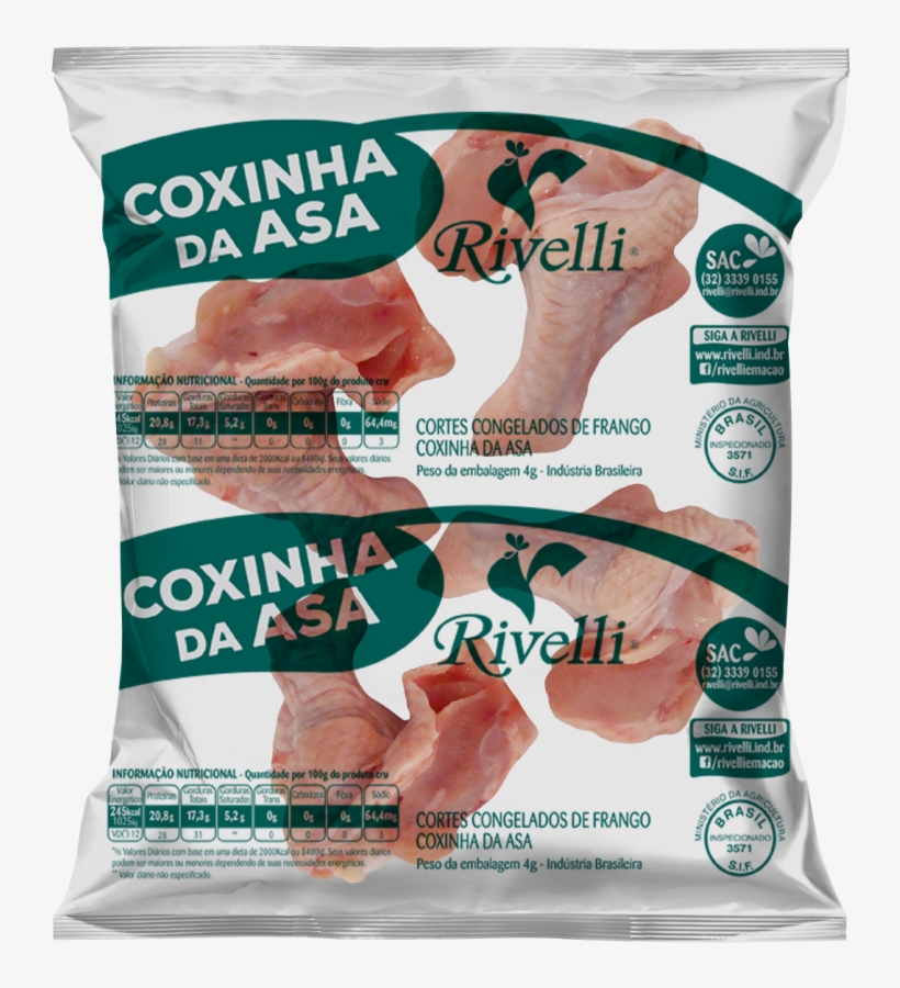 Cortes Congelados De Frango - Coxinha Da Asa Rivelli, transparent png download