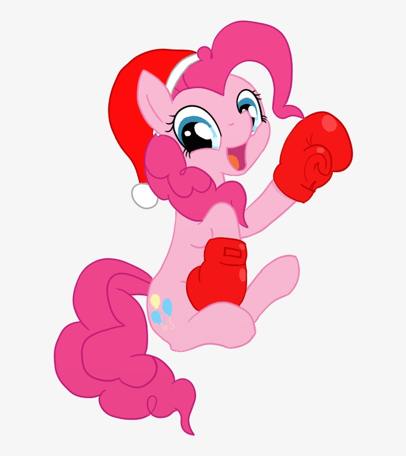 Drizzlefag, Boxing Gloves, Hat, Pinkie Pie, Safe, Santa - Pinkie Pie Laughing, transparent png download