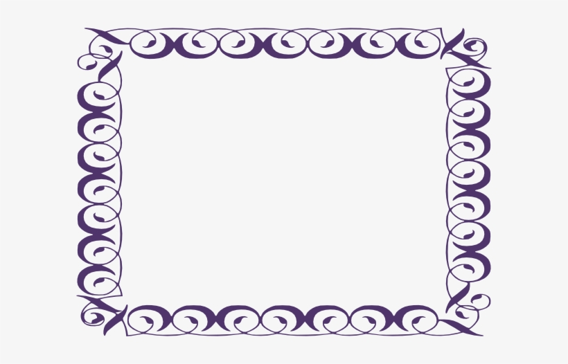 Purple Wide Pointy Frame - Purple Picture Frame Clipart, transparent png download