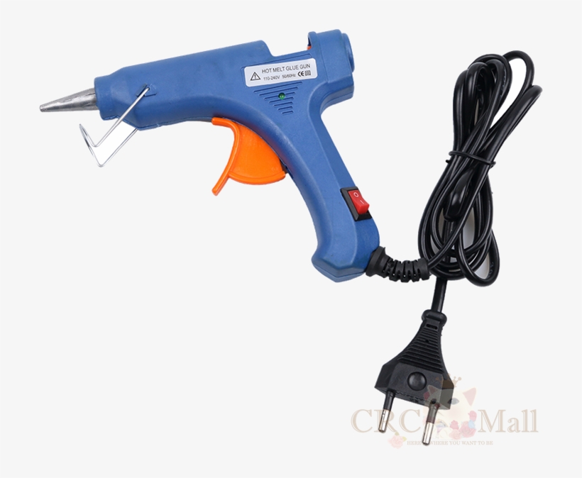 1 X Mini Hot Glue Gun With 30 Pcs Melt Glue Sticks - Hot-melt Adhesive, transparent png download