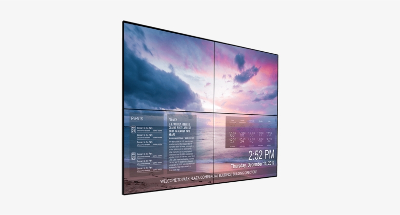 Video Wall Gallery Of Touchsource - Flat Panel Display, transparent png download