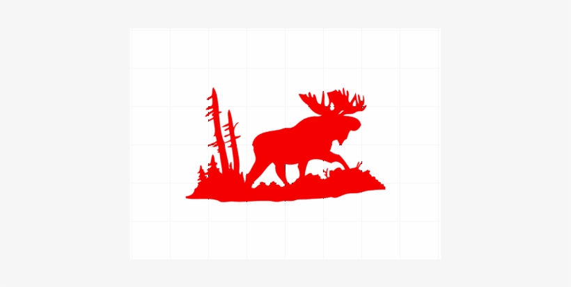 Fast Lane Graphix - Silhouette Moose Head, transparent png download