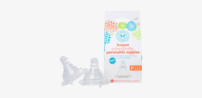 Honest Slow Flow Nipples - Honest Natural Feeding Peristaltic Nipples Pack Of, transparent png download