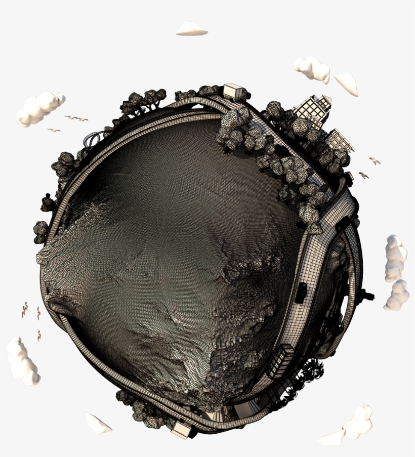 19 58 53 490 3d Cartoon Planet City 14 - Cartoon Planet, transparent png download