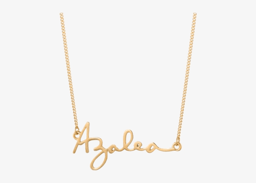 Custom Signature Necklace Custom Gold Brass Capsuljewelry - Necklace, transparent png download