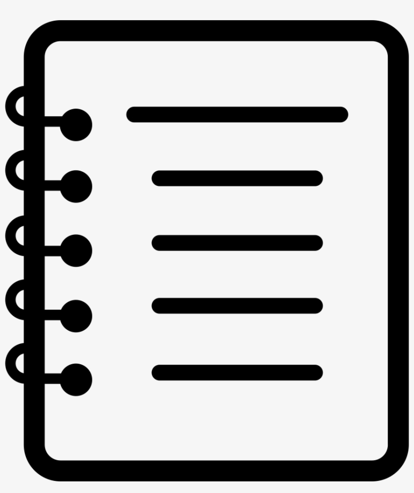 Notebook Of Spring With Lines Page Comments - Notebook Icon Svg, transparent png download