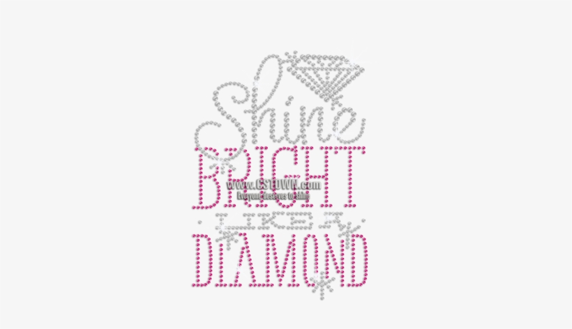 Shine Bright Diamond Hotfix Rhinestone Transfer - Jewellery, transparent png download