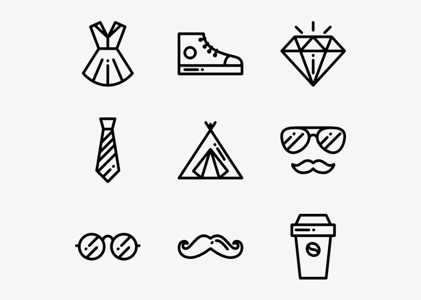 Hipster Style - Hipster Icons, transparent png download