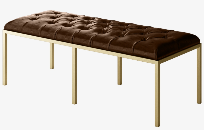 Bnch Brownls Gdb Ethan 60 The Long Ethan - Everly Quinn Ahumada 4-legs Leather Bench, White, transparent png download