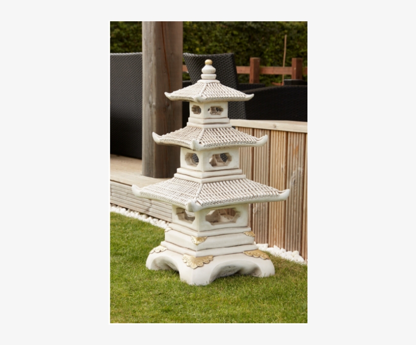 Gardensite Borderstone Three Tier Pagoda Garden Ornament, transparent png download