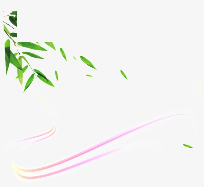 Efecto Especial Png De Hoja De Bambu Y El Viento - พื้น หลัง ใบ ไผ่, transparent png download