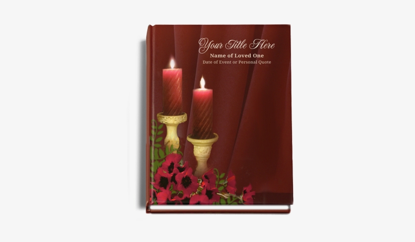 Candlelight Perfect Bind Memorial Guest Registry Book - Funeral Program, transparent png download
