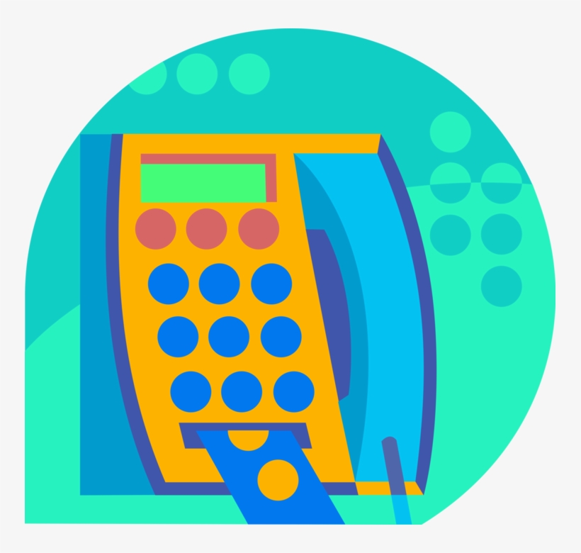 Vector Illustration Of Public Pay Phone Telecommunications - Circle, transparent png download