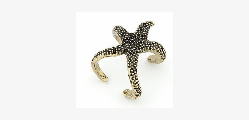 Anillo Estrella De Mar - Sea Alloy Luxury Cute Gift Women Jewelry Brown Starfish, transparent png download