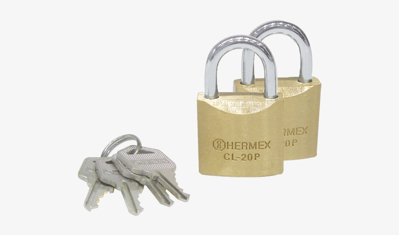Candado D/laton 20mm Gancho Std Cl-20p Hermex - Candados Hermex P 50, transparent png download