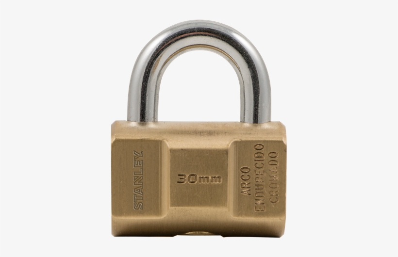 1 - Stanley Barrel Brass Padlock 30 Mm,3 Keys,s742-045,lock,shackle-lock, transparent png download