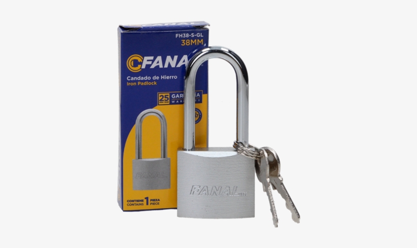 Candado 38 Mm Caja C/12 Pzasplata De Hierro Plata Gancho - Padlock, transparent png download