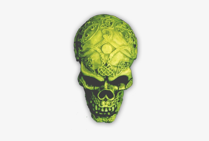 Here's A Version Of The Green Skull Set At 75% Transparency - Skull Green Png, transparent png download