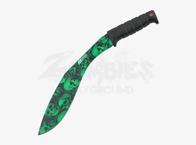 Green Skull Bladed Kukri - Mt-20-20t M-tech Tactical I658w075 Fix 82593s202w4, transparent png download