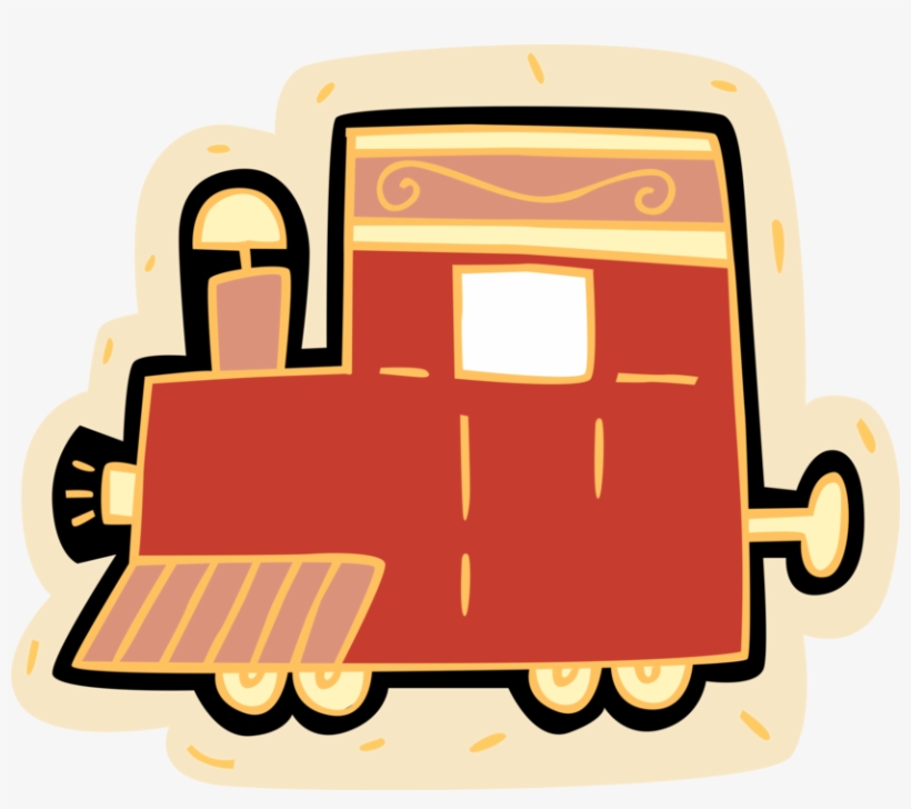 Vector Illustration Of Railroad Rail Transport Speeding, transparent png download