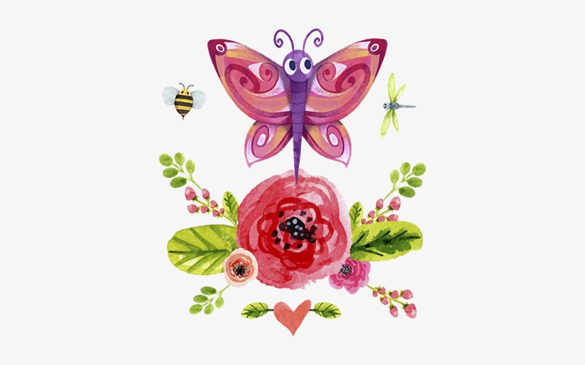 Vinilo Mariposa Infantil - Cute Bee Butterfly Dragonfly Ladybug Throw Blanket, transparent png download
