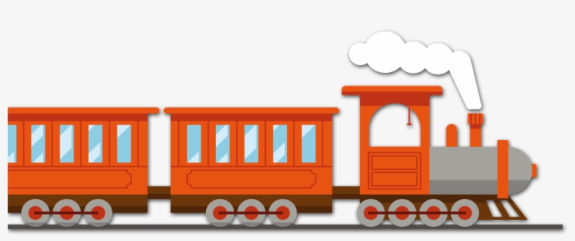 Hand Drawn Cartoon Train Psd Decorative Psd Image - Train, transparent png download
