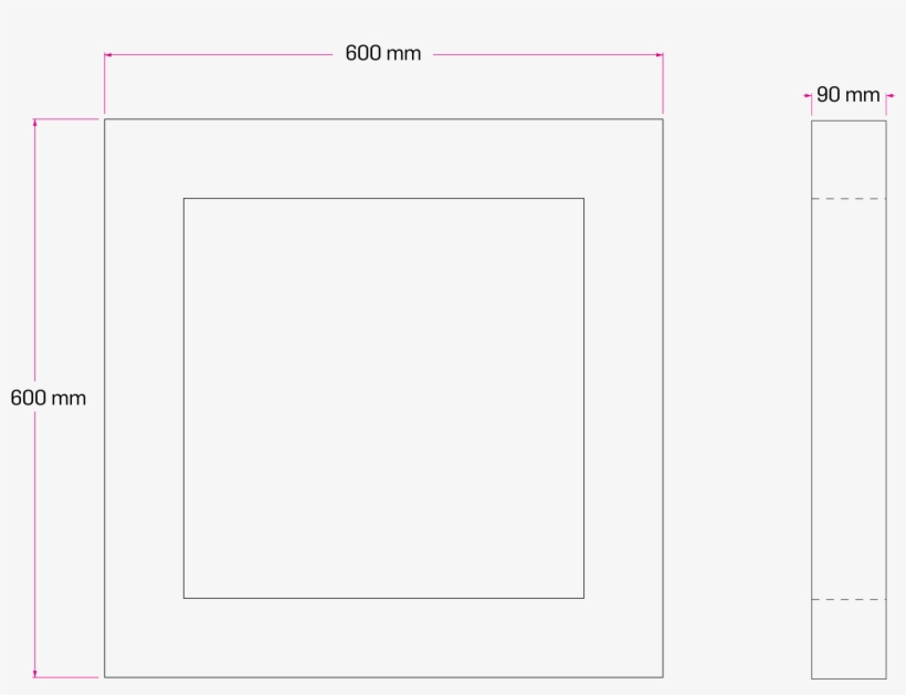 Technical Drawing For Blossa Hollow Pendant - Number, transparent png download