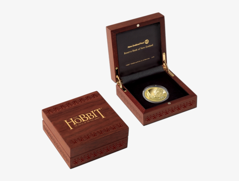 The Battle Of The Five Armies Premium Gold Coin - Gold Coin With Box Png, transparent png download