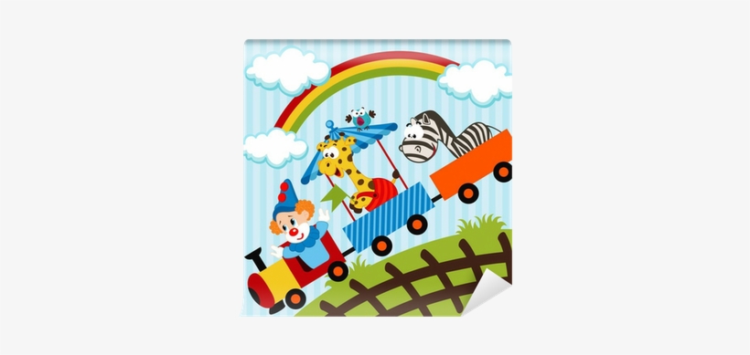 Clown And Animals Traveling Train - If I Were In The Circus..., transparent png download