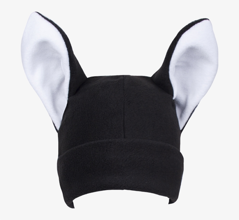 Hat Bunny Fox Cat Ears Blackwhite - Brassiere, transparent png download