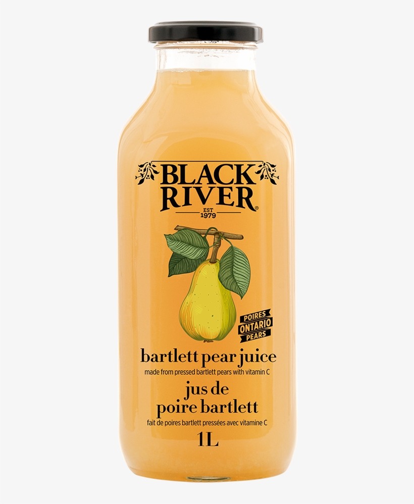 Bartlett Pear Juice In A Glass Bottle - Black River Bartlett Pear Juice 1l, transparent png download