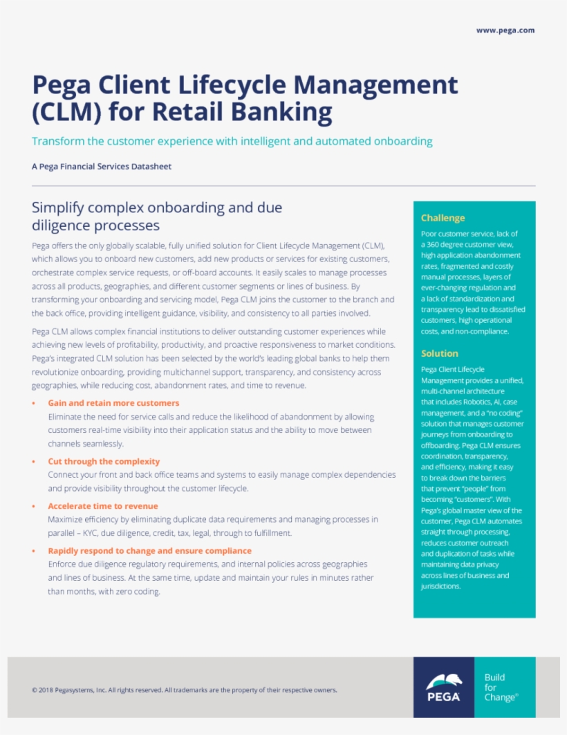 Pega Client Lifecycle Management For Personal Banking - Customer Lifecycle Management, transparent png download