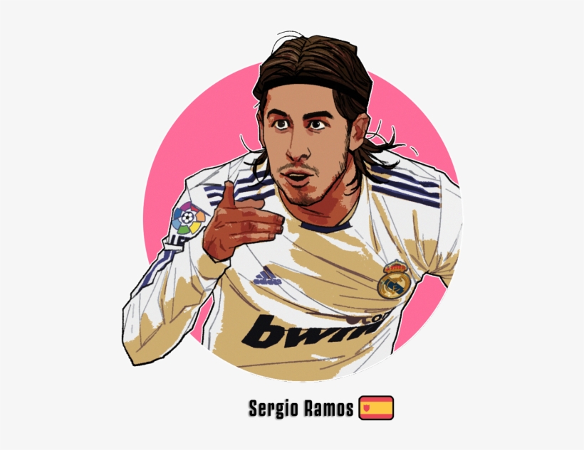 Just, Could I Request Sergio Ramos In Rm White Jersey - Cartoon, transparent png download