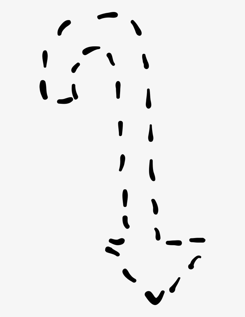Down Arrow With Broken Lines Comments - Broken Lines, transparent png download