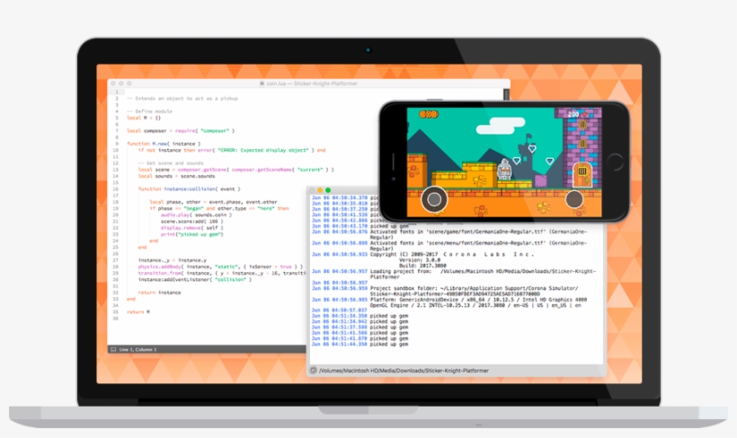 Image From Corona Website - Corona Sdk, transparent png download