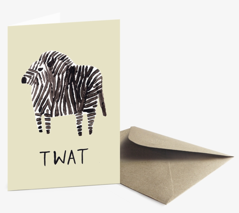 Twat Blank Greetings Card, transparent png download