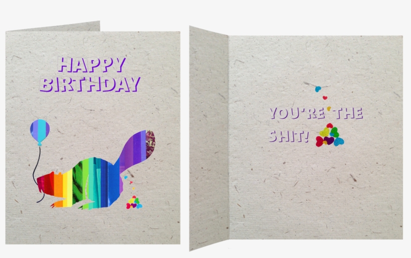 Beaver Birthday Card - Greeting Card, transparent png download