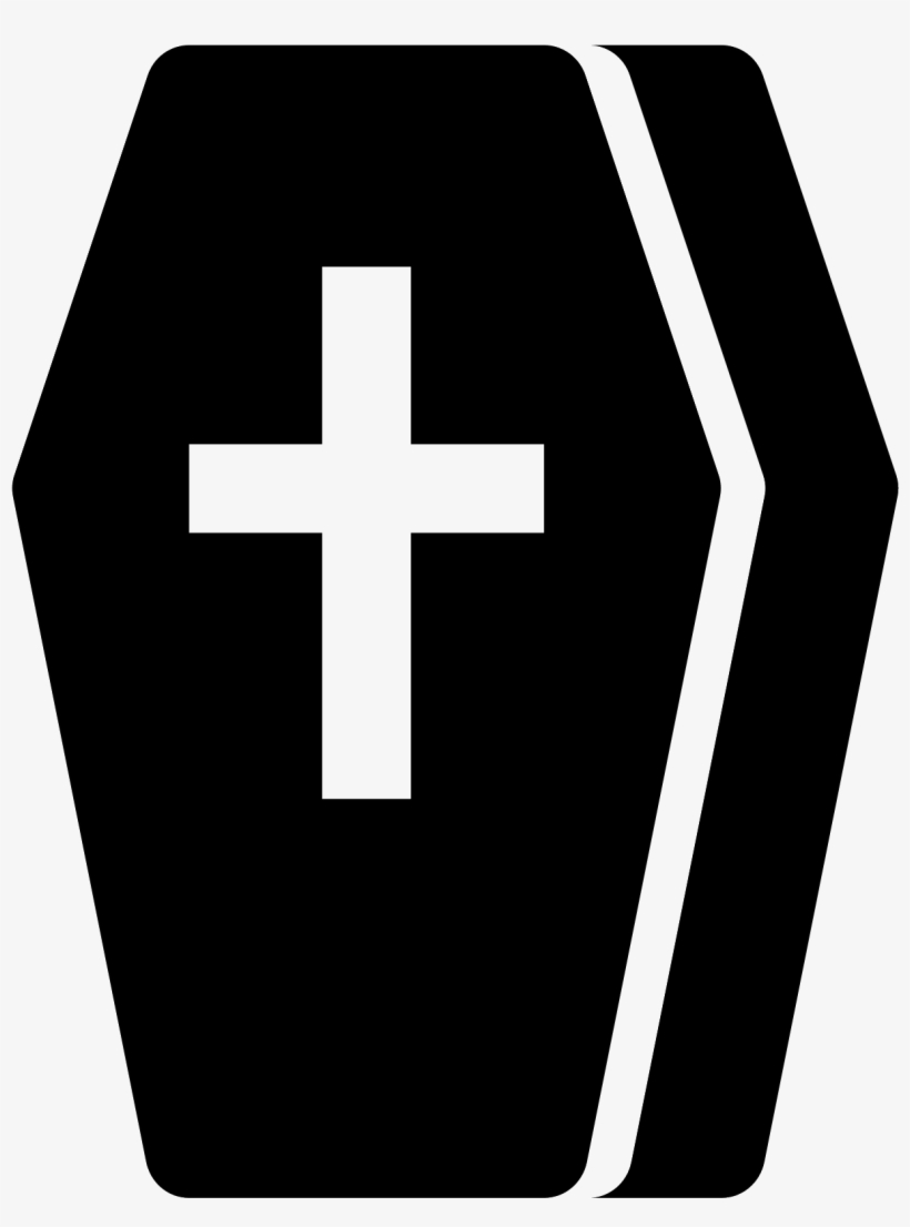 There Is An Outline Of A Traditional Coffin Shape, - Coffin Icon, transparent png download