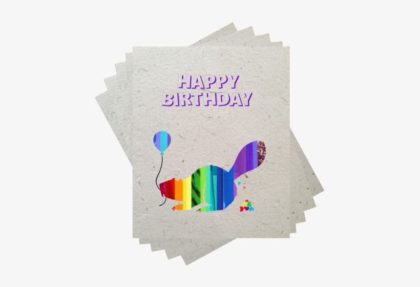 Beaver Multi-card Birthday Pack - Greeting Card, transparent png download