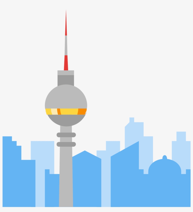 Berlin Tv Tower Icon - Berlin Tv Tower Logo, transparent png download
