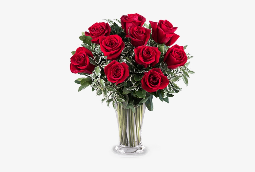 10 Rosas Rojas - Ramo De 10 Rosas Rojas, transparent png download