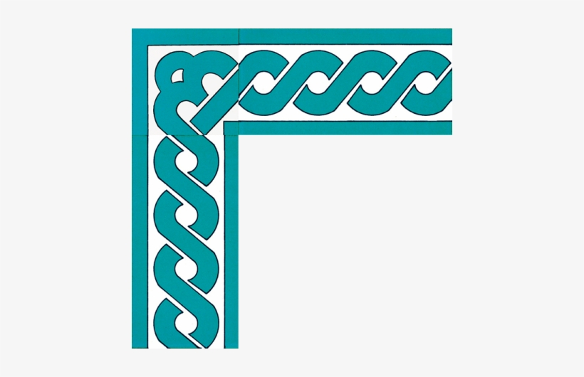 10×20 Ks 20 Turquoise Chain Ceramic Border - Parallel, transparent png download
