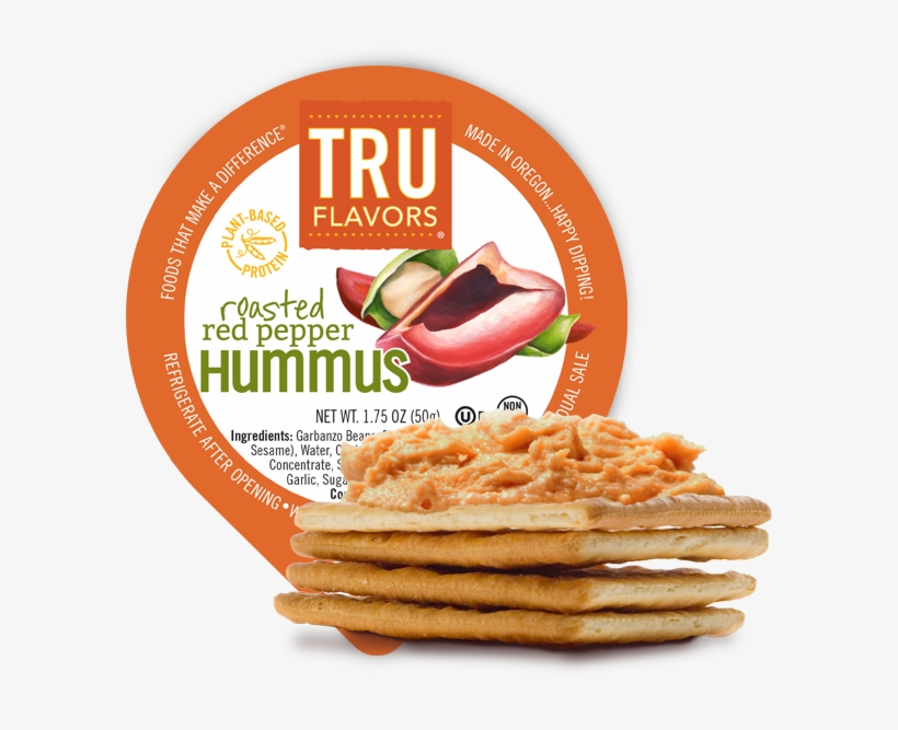 Roasted Red Pepper Hummus Snack Pack - Hummus, transparent png download